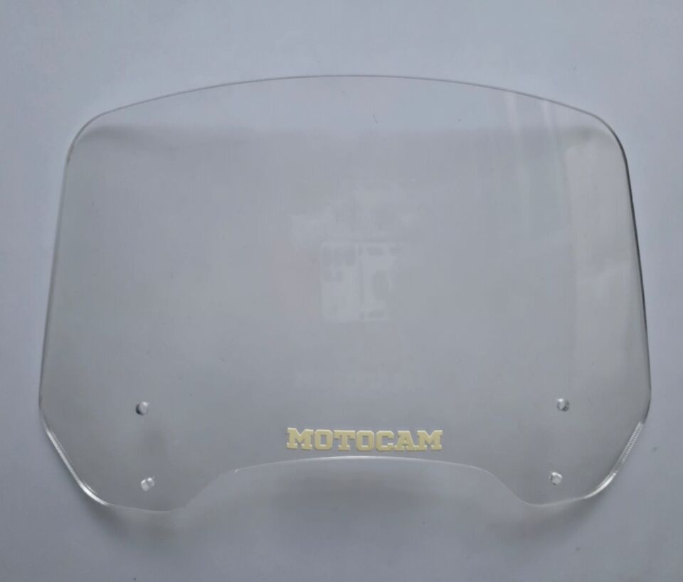 MOTOCAM Rüzgar Saptırıcı Deflektör Camı 2 Delikli 3.5cm 32x18cm Şeffaf Renkli   (APARATSIZDIR)
