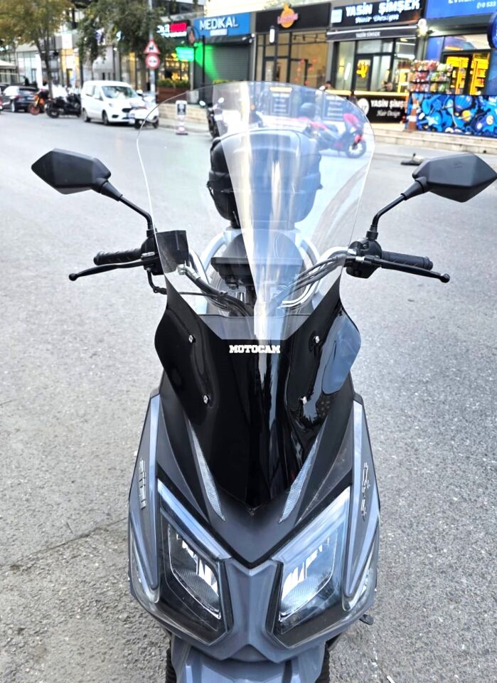 MOTOCAM Altai F3 Max Ön Cam 2024-2026 Model 63cm Şeffaf Renkli 4mm