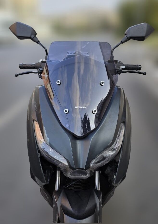 MOTOCAM Arora Max PRO 125 Ön Cam 2023-2026 Model 43cm Füme Renkli 4mm SPORTİF