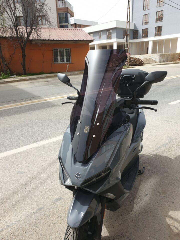 MOTOCAM RKS Vieste 249 Ön Cam 2022-2026 Model 78cm Siyah Renkli 4mm UZUN