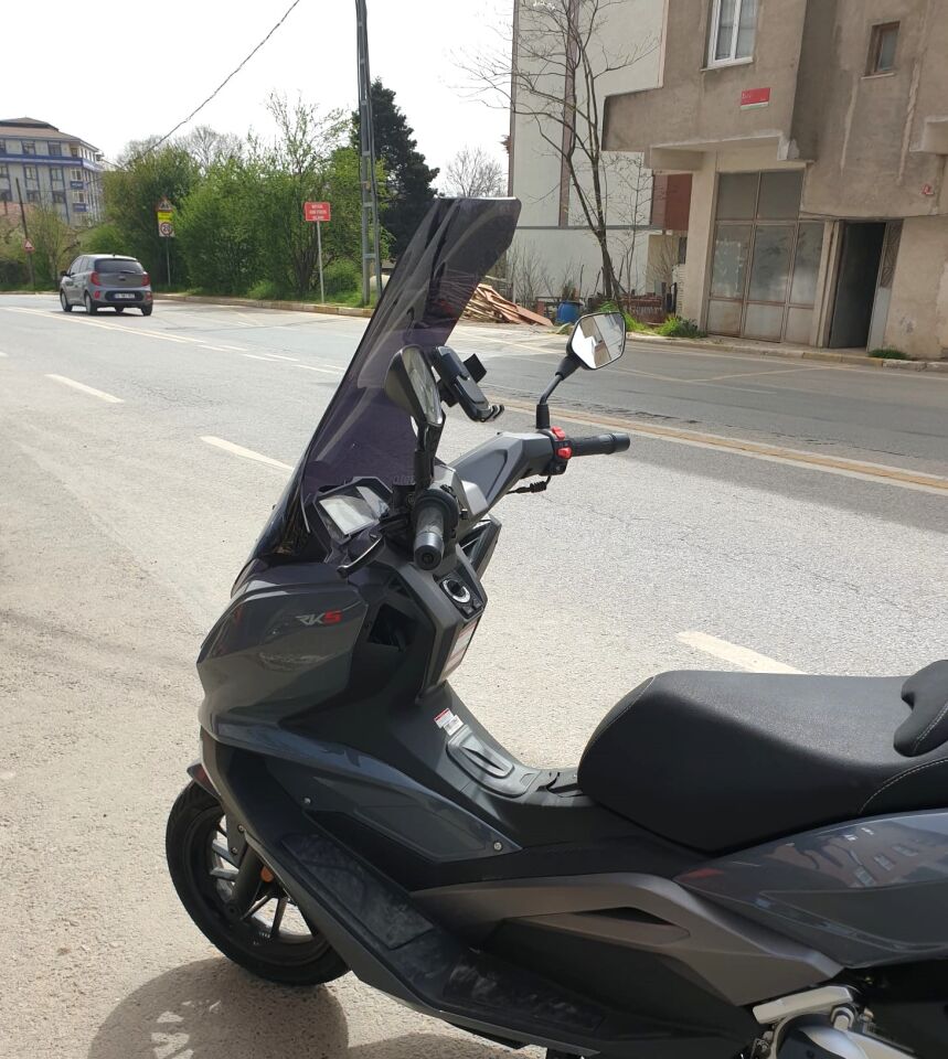 MOTOCAM RKS Vieste 249 Ön Cam 2022-2026 Model 78cm Siyah Renkli 4mm UZUN