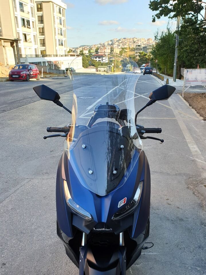 MOTOCAM Arora Max PRO 125 Ön Cam 2023-2026 Model 75cm Şeffaf Renkli 4mm UZUN