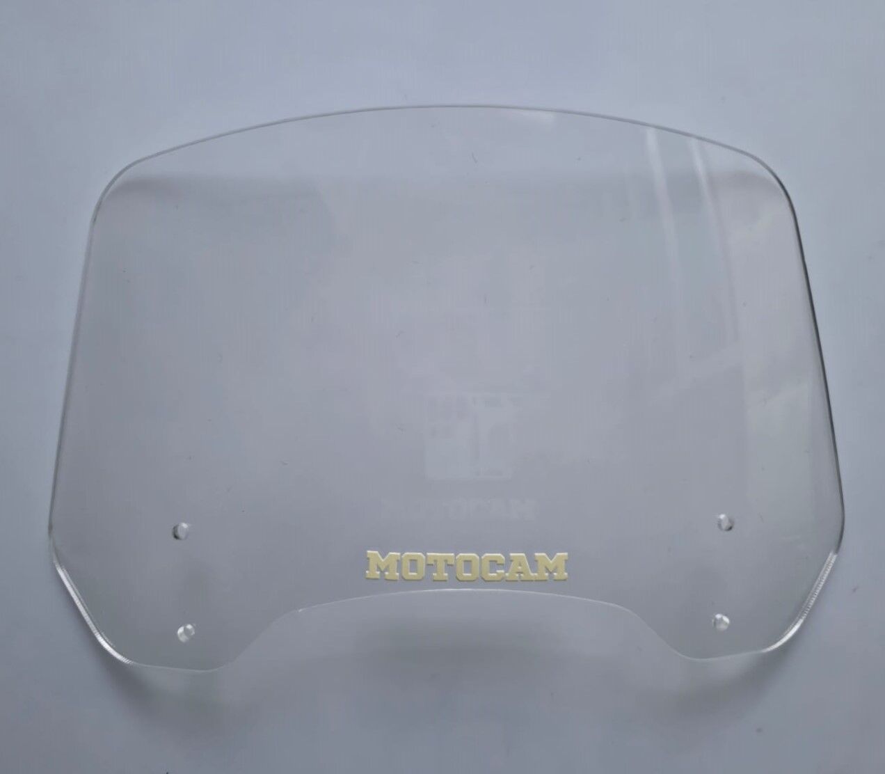 MOTOCAM Rüzgar Saptırıcı Deflektör Camı 2 Delikli 3.5cm 35x18cm Şeffaf Renkli   (APARATSIZDIR)