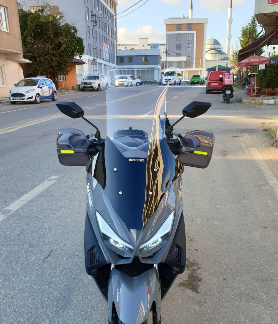 MOTOCAM Arora Max PRO 125 Ön Cam 2023-2026 Model 78cm Şeffaf Renkli 4mm UZUN