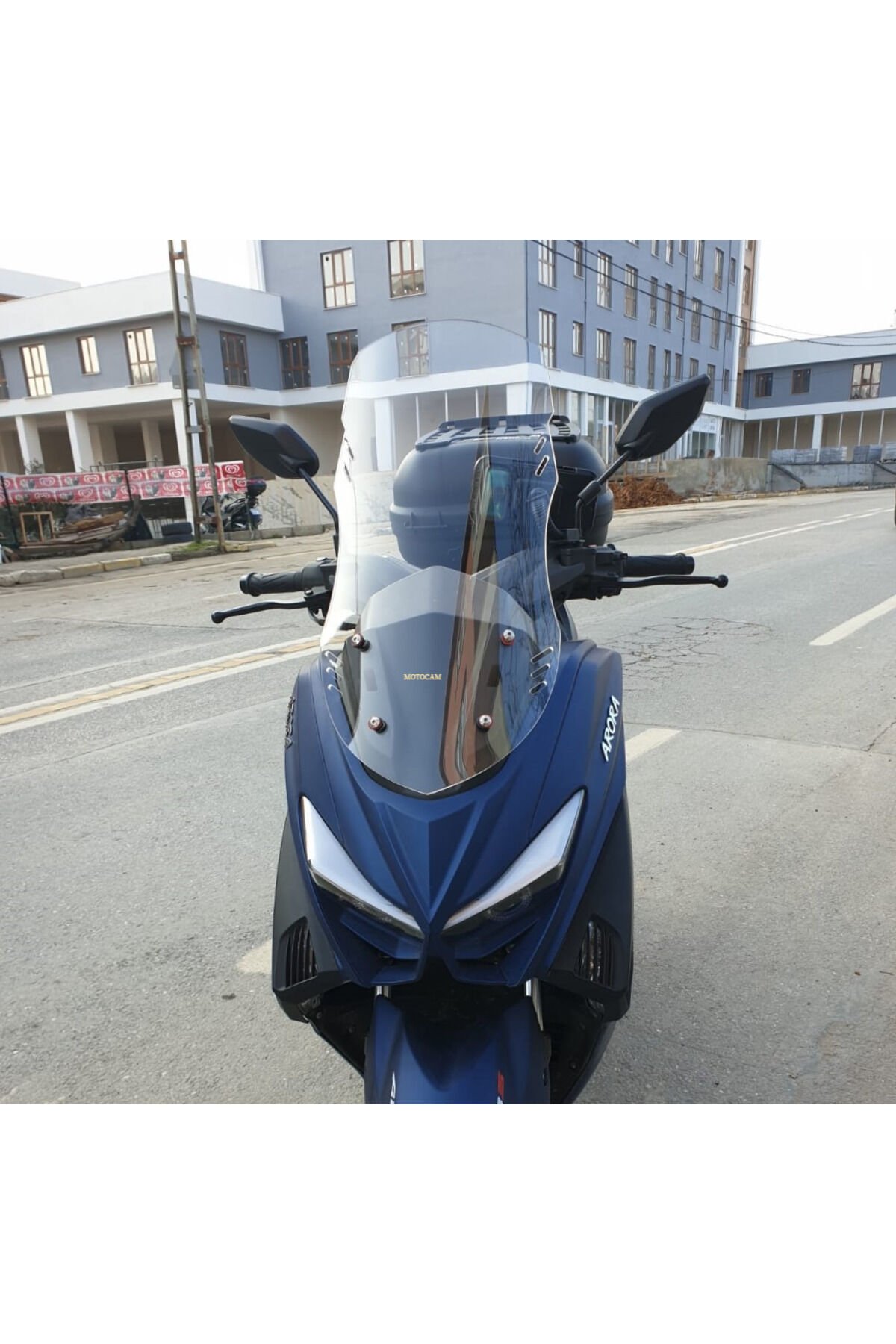 MOTOCAM Arora Max T Ön Cam 2022-2026 Model 55cm Şeffaf Renkli 4mm KISA