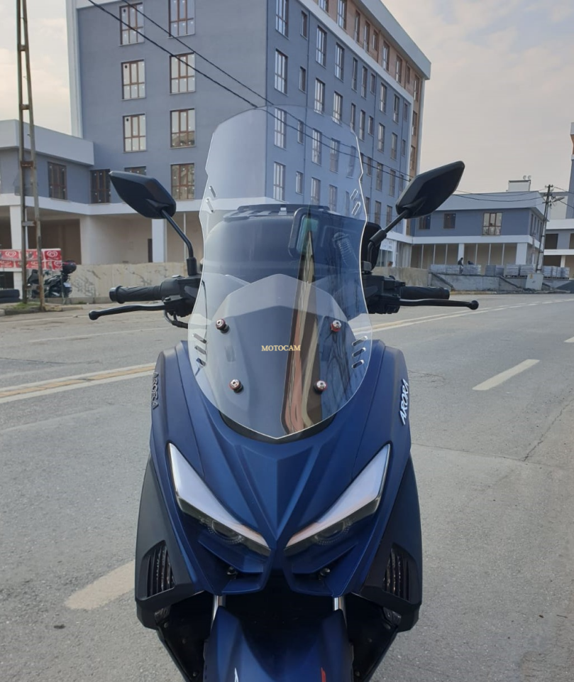 MOTOCAM Arora Max T Ön Cam 2022-2026 Model 65cm Şeffaf Renkli 4mm ORTA BOYLU