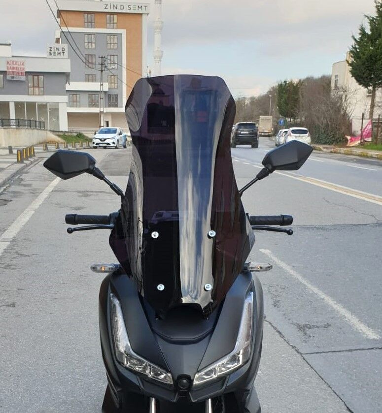 MOTOCAM Salcano Wind 150 Ön Cam 2023-2026 Model 75cm Siyah Renkli 4mm