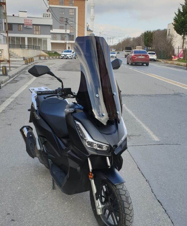 MOTOCAM Salcano Wind 150 Ön Cam 2023-2026 Model 75cm Siyah Renkli 4mm