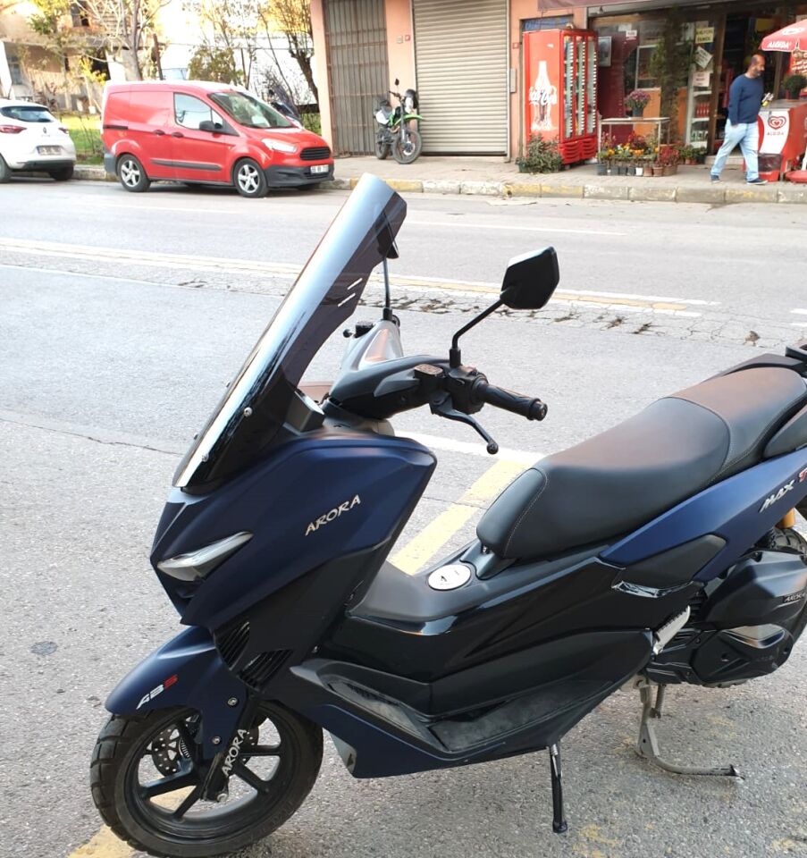 MOTOCAM Arora Max T Ön Cam 2022-2026 Model 75cm Siyah Renkli 4mm UZUN