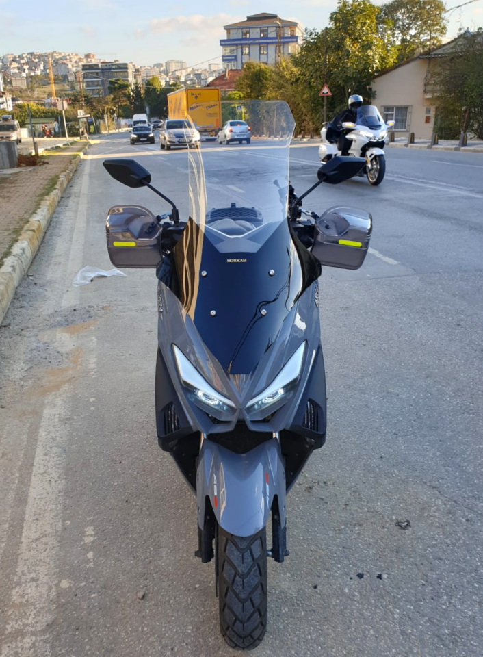 MOTOCAM Arora Max T Ön Cam 2022-2026 Model 78cm Şeffaf Renkli 4mm UZUN