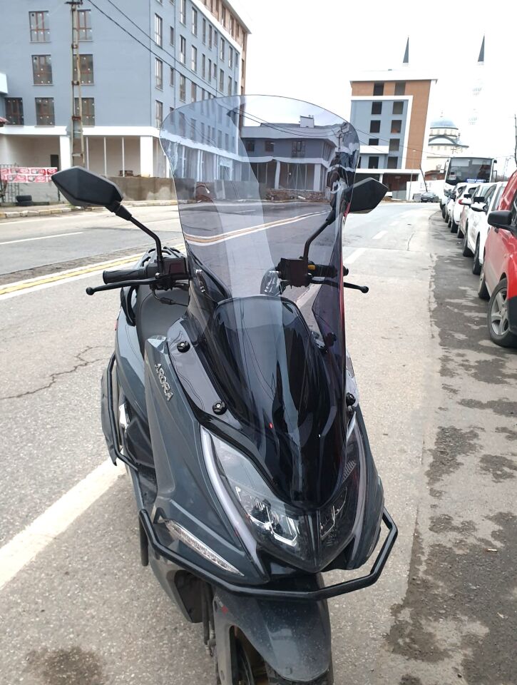 MOTOCAM Arora Safari PRO Ön Cam 2023-2026 Model 80cm Füme Renkli 4mm UZUN