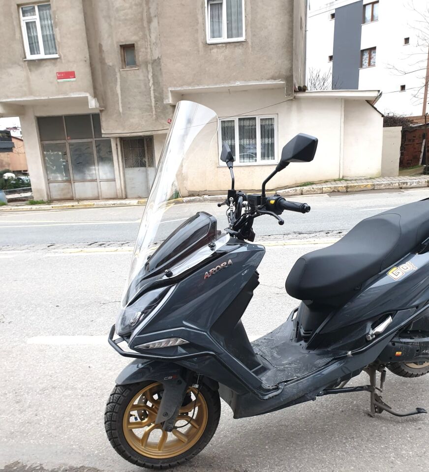 MOTOCAM Arora Safari PRO Ön Cam 2023-2026 Model 80cm Şeffaf Renkli 4mm UZUN