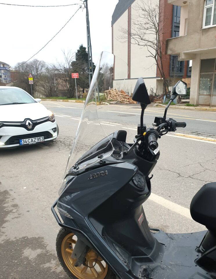 MOTOCAM Arora Safari PRO Ön Cam 2023-2026 Model 80cm Şeffaf Renkli 4mm UZUN