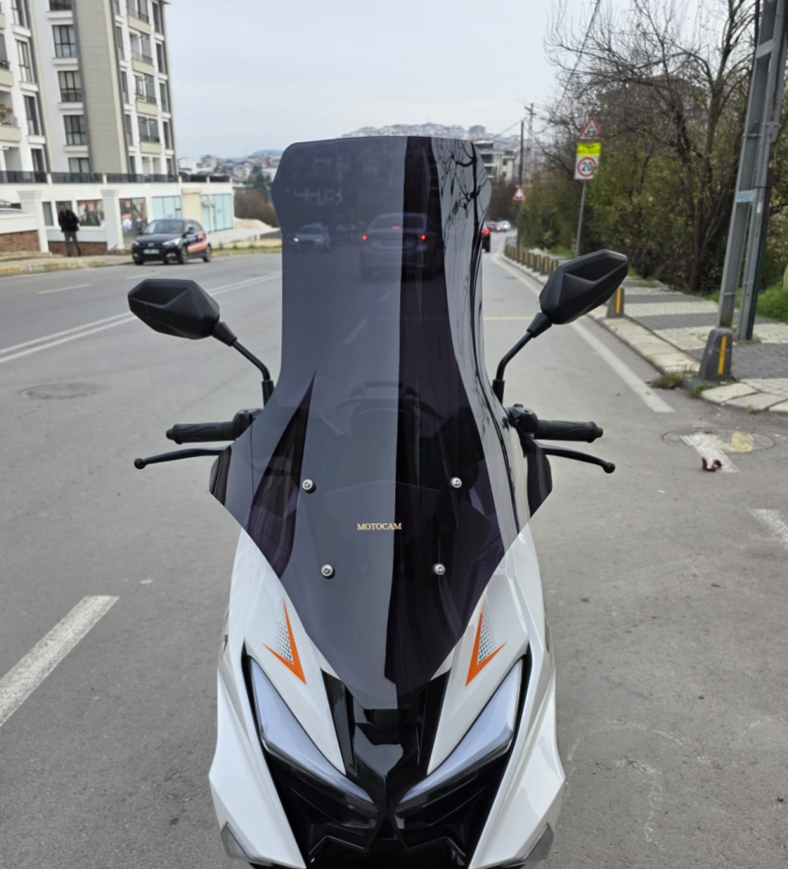 MOTOCAM SFM Lahos Ön Cam 2024-2026 Model 78cm Siyah Renkli 4mm