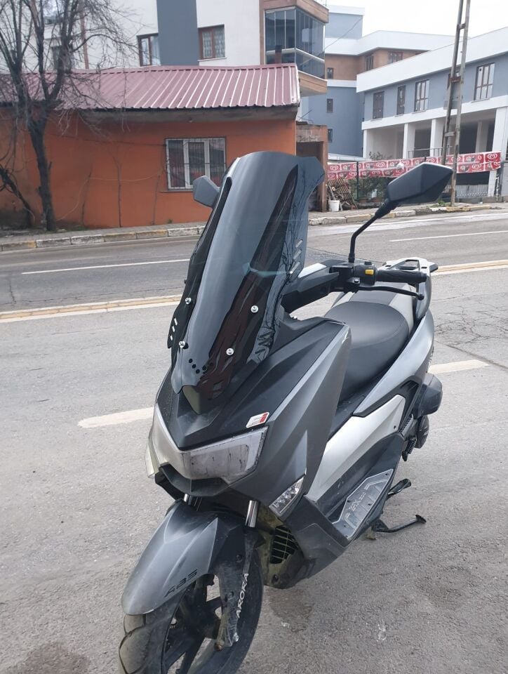 MOTOCAM Arora ZRX 200 Ön Cam 2022 Model 65cm Siyah Renkli 4mm ORTA BOYLU