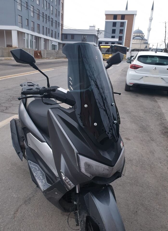 MOTOCAM Arora ZRX 200 Ön Cam 2022 Model 65cm Siyah Renkli 4mm ORTA BOYLU