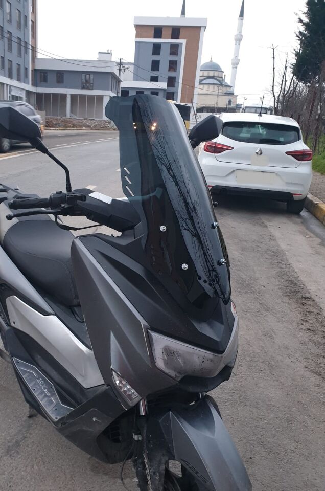 MOTOCAM Arora ZRX 200 Ön Cam 2022 Model 65cm Siyah Renkli 4mm ORTA BOYLU