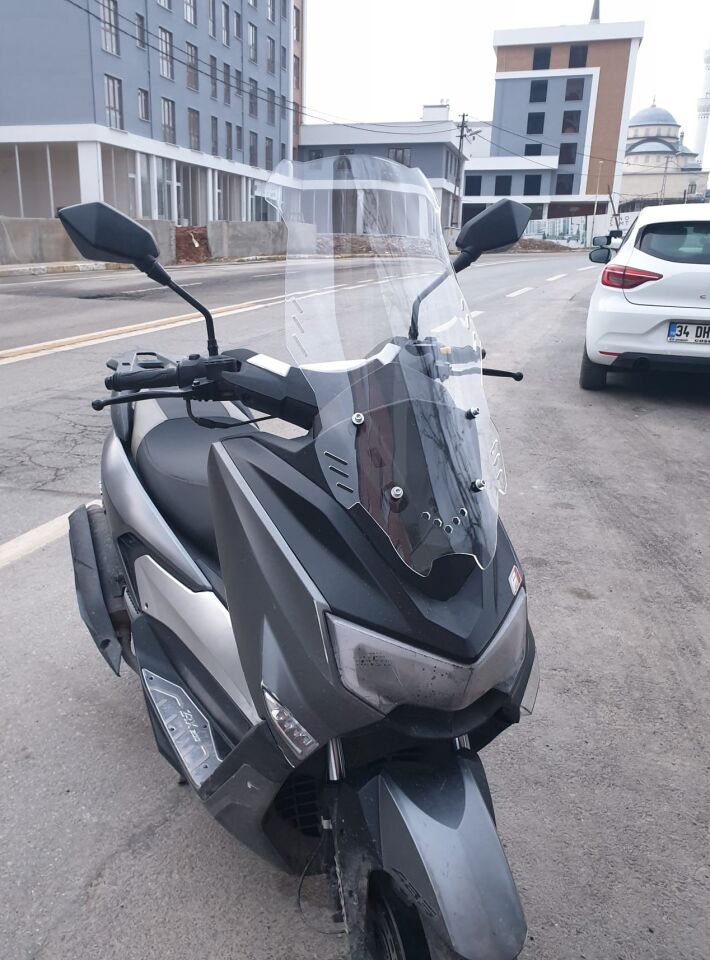 MOTOCAM Arora ZRX 200 Ön Cam 2022 Model 65cm Şeffaf Renkli 4mm ORTA BOYLU