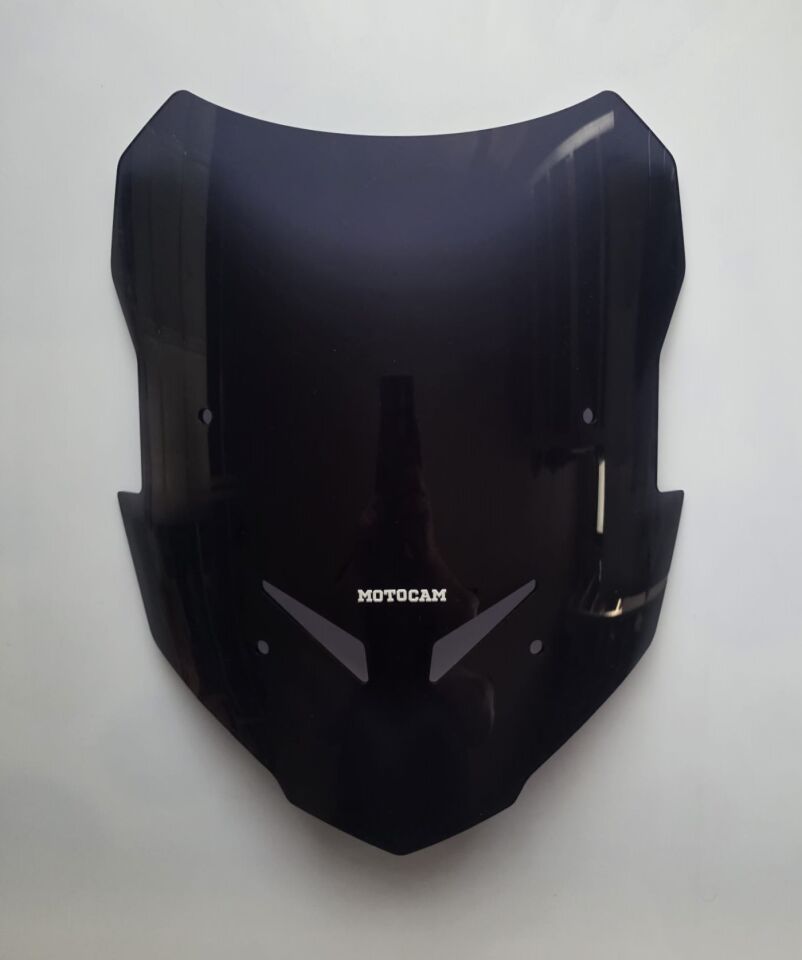 MOTOCAM Yamaha Tracer 9 GT Ön Cam 2021-2024 Model 39cm Siyah Renkli 4mm SPORTİF