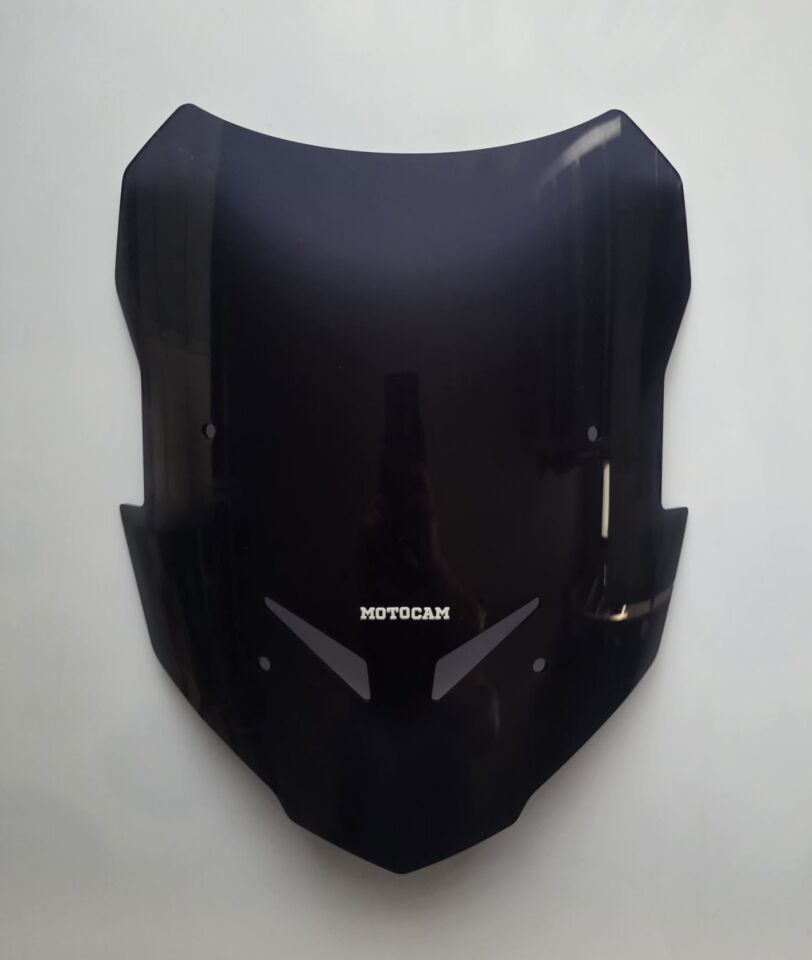 MOTOCAM Yamaha Tracer 9 GT Ön Cam 2021-2024 Model 39cm Siyah Renkli 4mm SPORTİF