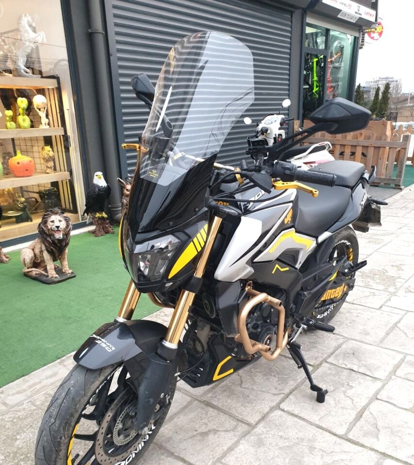 MOTOCAM Bajaj Dominar 250 Ön Cam 2017-2026-2026 Model 58cm Şeffaf Renkli 4mm