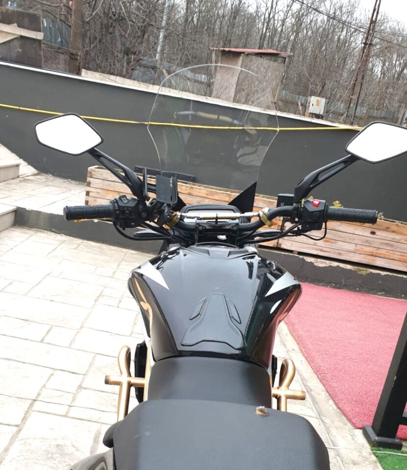 MOTOCAM Bajaj Dominar 250 Ön Cam 2017-2026-2026 Model 58cm Şeffaf Renkli 4mm
