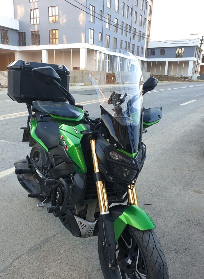 MOTOCAM Bajaj Dominar 400 Ön Cam 2017-2026-2026 Model 58cm Şeffaf Renkli 4mm