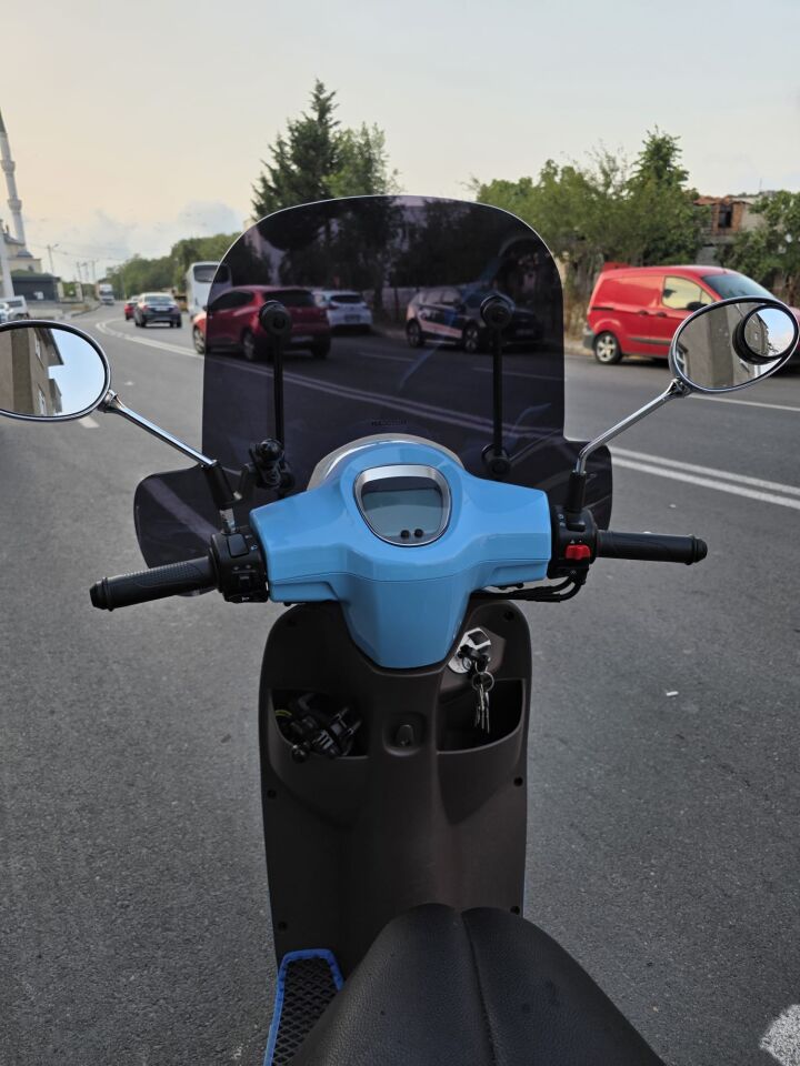 MOTOCAM RKS LT 50 PRO Ön Cam 2023-2026 Model 45cm Siyah Renkli 4mm Elcikli APARATSIZ