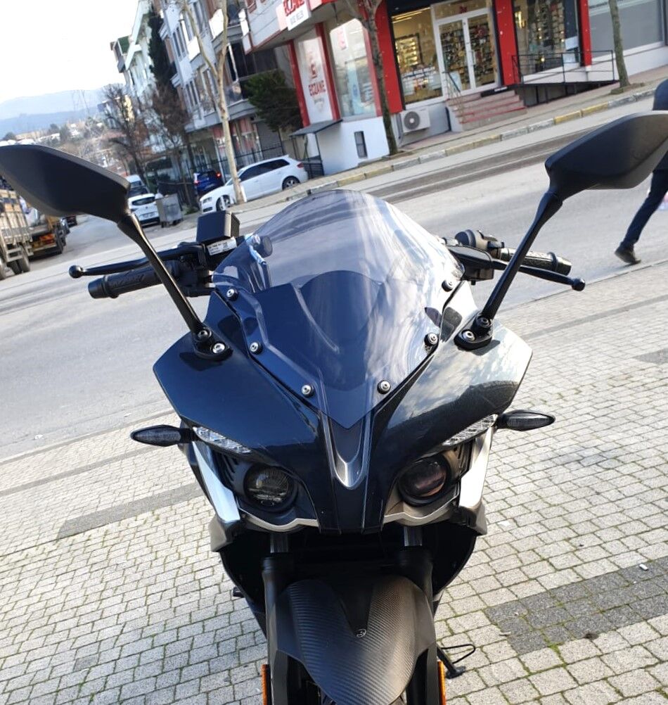 MOTOCAM Bajaj Pulsar RS 200 Ön Cam 2015-2026-2026 Model 33cm Füme Renkli 4mm SPORTİF
