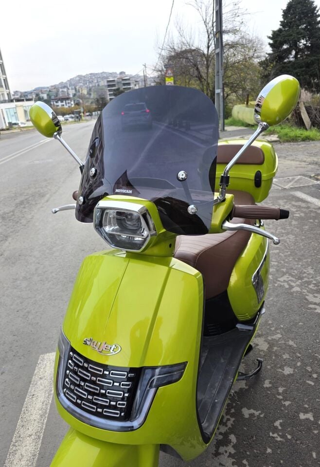 MOTOCAM Skyjet Bayberry Ön Cam 2024-2026 Model 38cm Siyah Renkli 4mm APARATSIZ