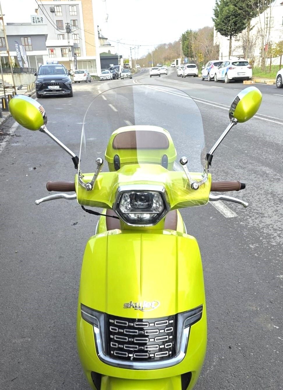 MOTOCAM Skyjet Bayberry Ön Cam 2024-2026 Model 38cm Şeffaf Renkli 4mm APARATSIZ