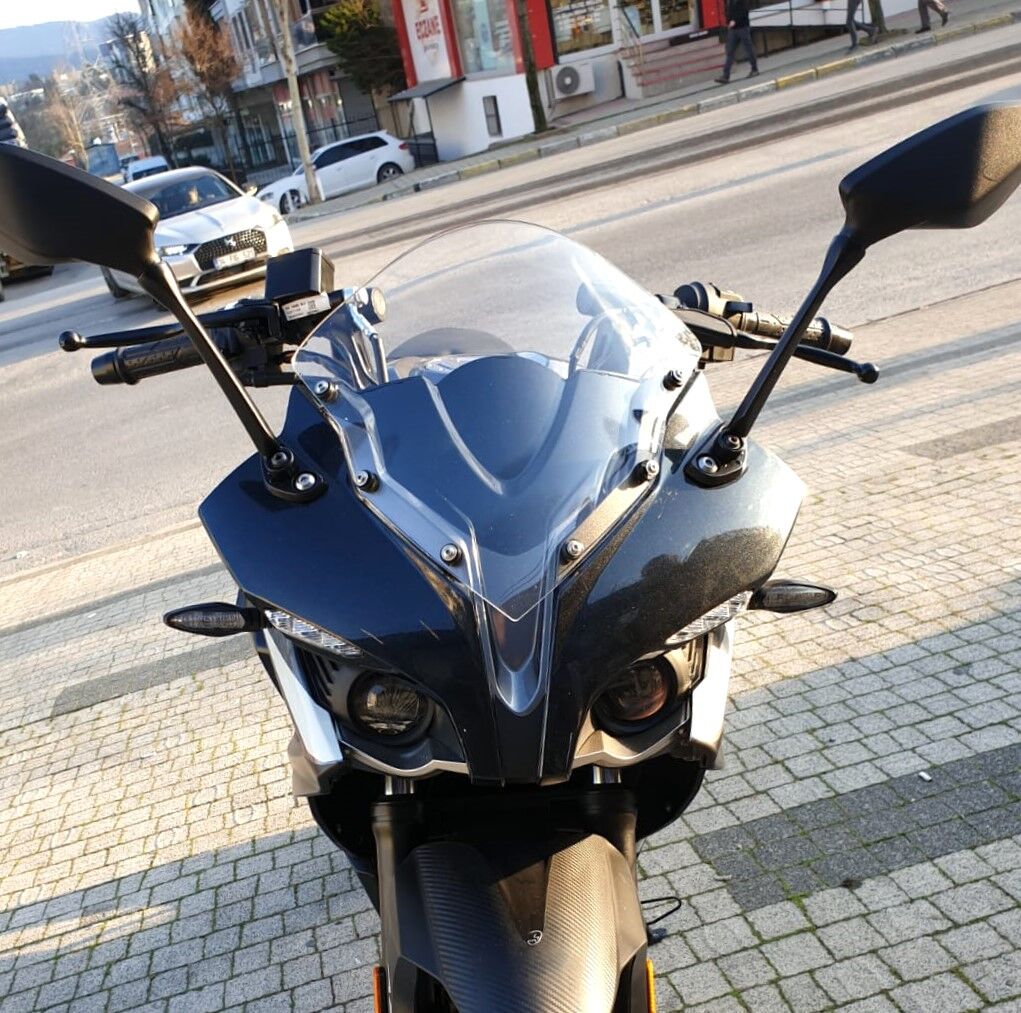 MOTOCAM Bajaj Pulsar RS 200 Ön Cam 2015-2026-2026 Model 33cm Şeffaf Renkli 4mm SPORTİF