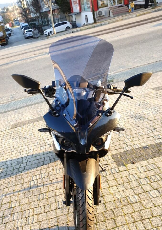 MOTOCAM Bajaj Pulsar RS 200 Ön Cam 2015-2026-2026 Model 56cm Füme Renkli 4mm UZUN CAM