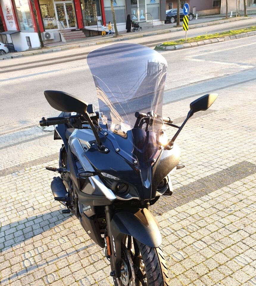MOTOCAM Bajaj Pulsar RS 200 Ön Cam 2015-2026-2026 Model 56cm Füme Renkli 4mm UZUN CAM