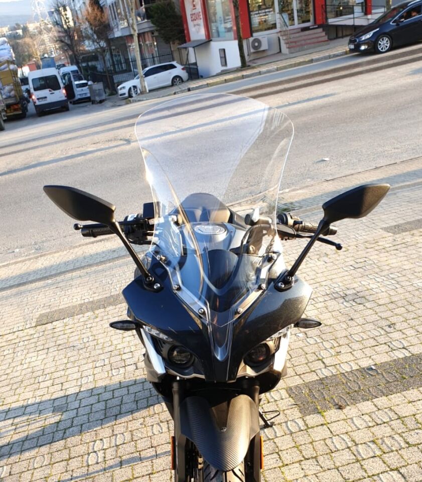 MOTOCAM Bajaj Pulsar RS 200 Ön Cam 2015-2026-2026 Model 56cm Şeffaf Renkli 4mm UZUN CAM