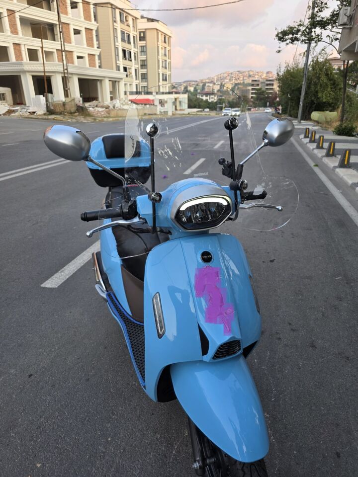 MOTOCAM RKS LTR 125 Ön Cam 2023-2026 Model 45cm Şeffaf Renkli 4mm Elcikli APARATSIZ