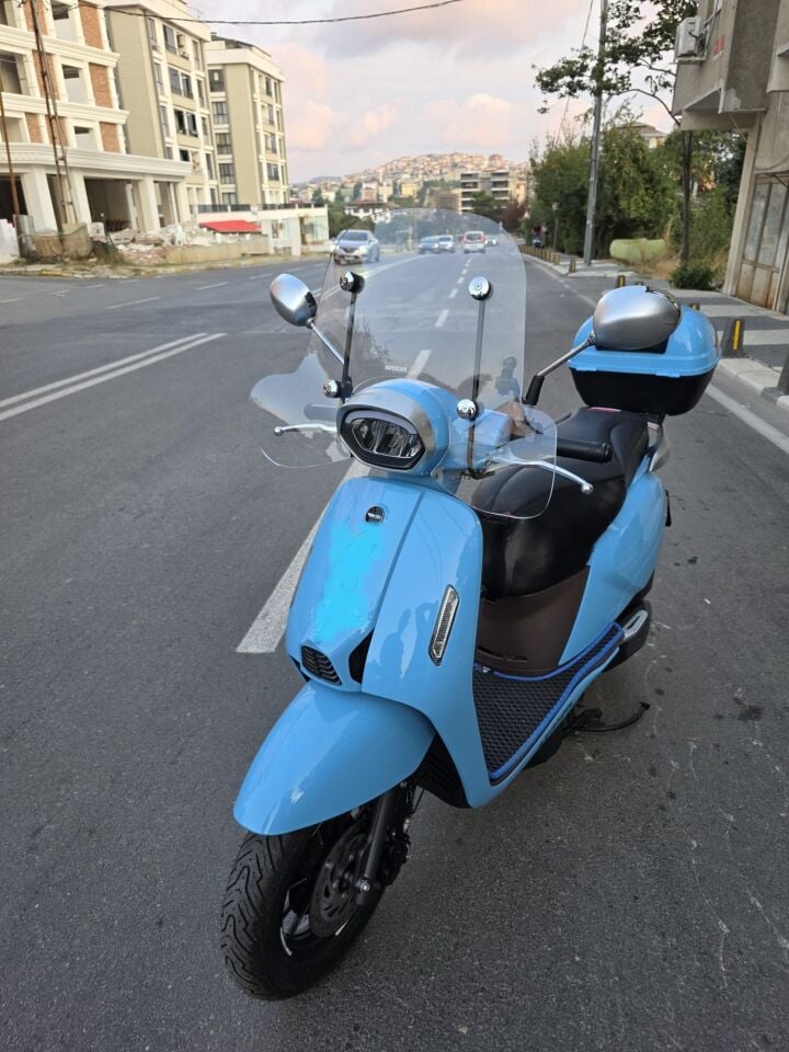 MOTOCAM RKS LTR 125 Ön Cam 2023-2026 Model 45cm Şeffaf Renkli 4mm Elcikli APARATSIZ