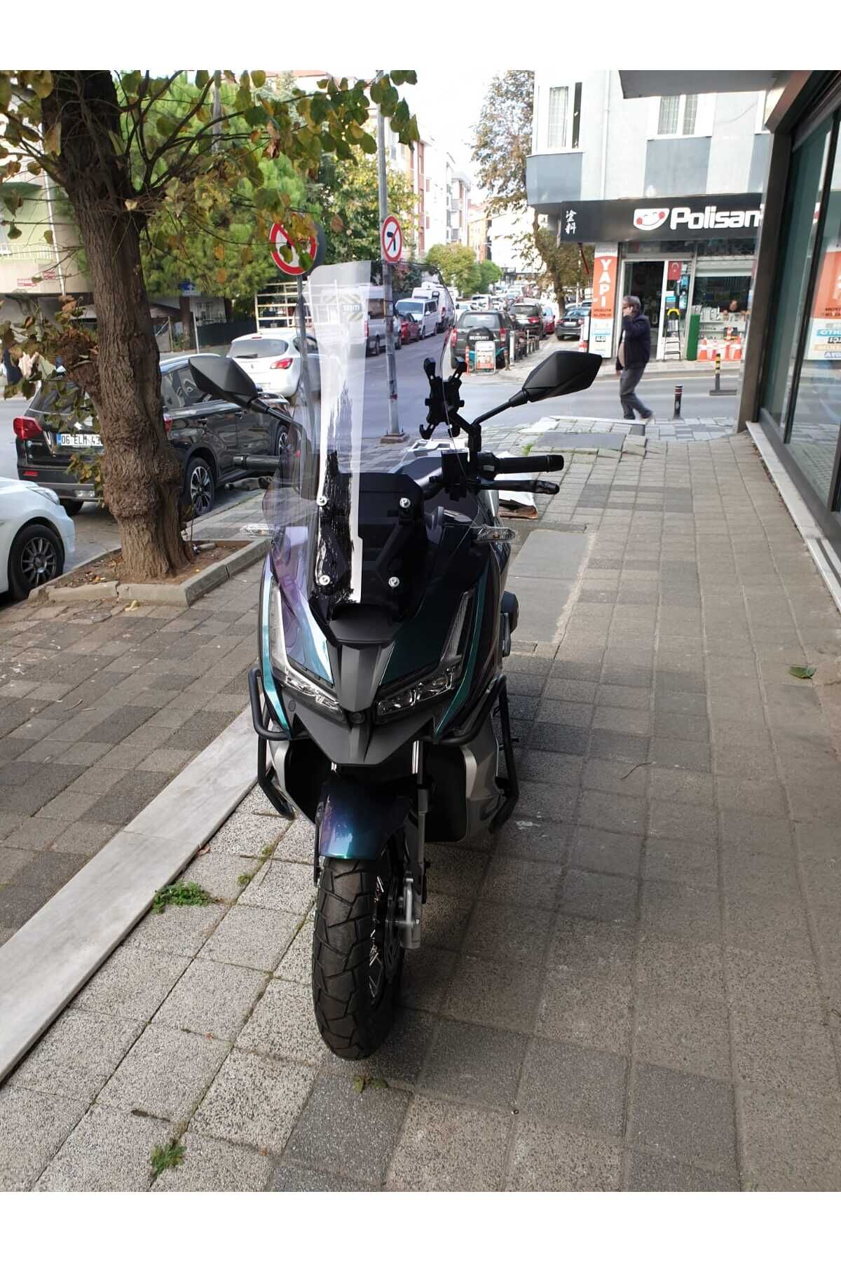 MOTOCAM Barossa ADV 125 Ön Cam 2025-2026 Model 65cm Füme Renkli 4mm ORTA BOYLU