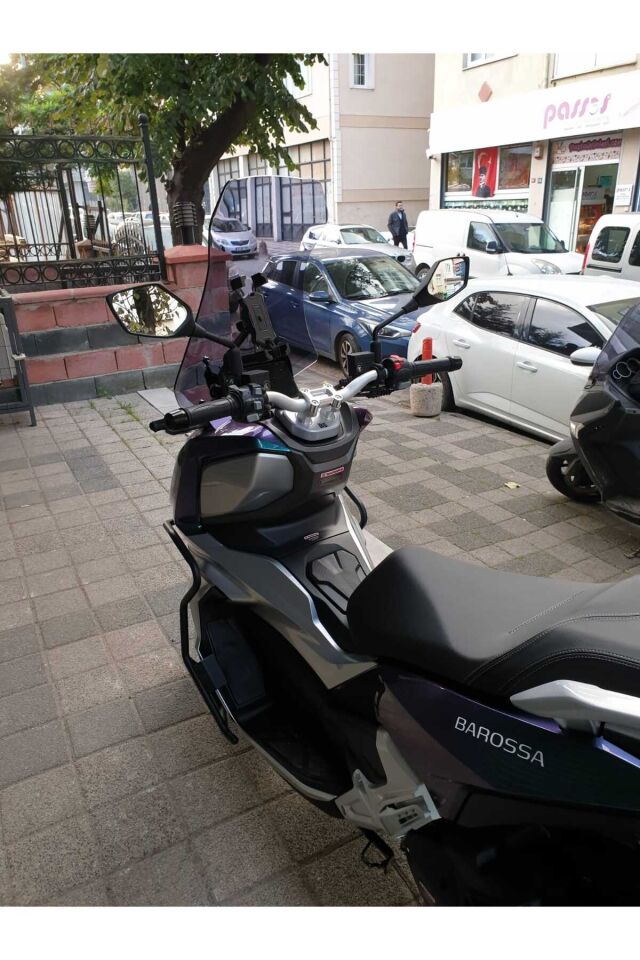 MOTOCAM Barossa ADV 125 Ön Cam 2025-2026 Model 65cm Füme Renkli 4mm ORTA BOYLU