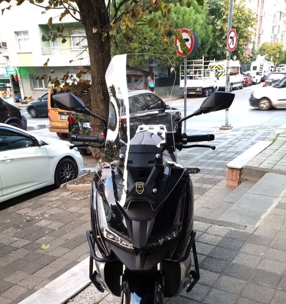 MOTOCAM Barossa ADV 125 Ön Cam 2025-2026 Model 65cm Şeffaf Renkli 4mm ORTA BOYLU
