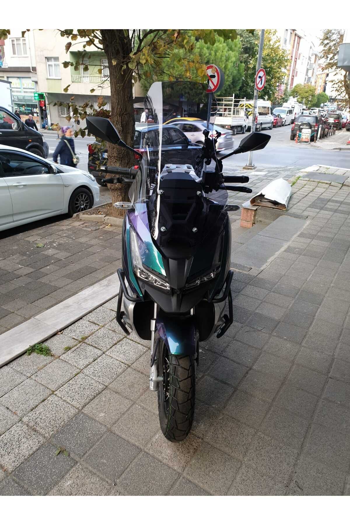 MOTOCAM Barossa ADV 125 Ön Cam 2025-2026 Model 75cm Füme Renkli 4mm UZUN