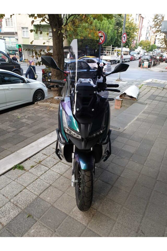 MOTOCAM Barossa ADV 125 Ön Cam 2025-2026 Model 75cm Füme Renkli 4mm UZUN