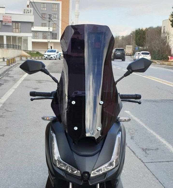 MOTOCAM Skyjet Rivero 125 Ön Cam 2025-2026 Model 75cm Siyah Renkli 4mm UZUN