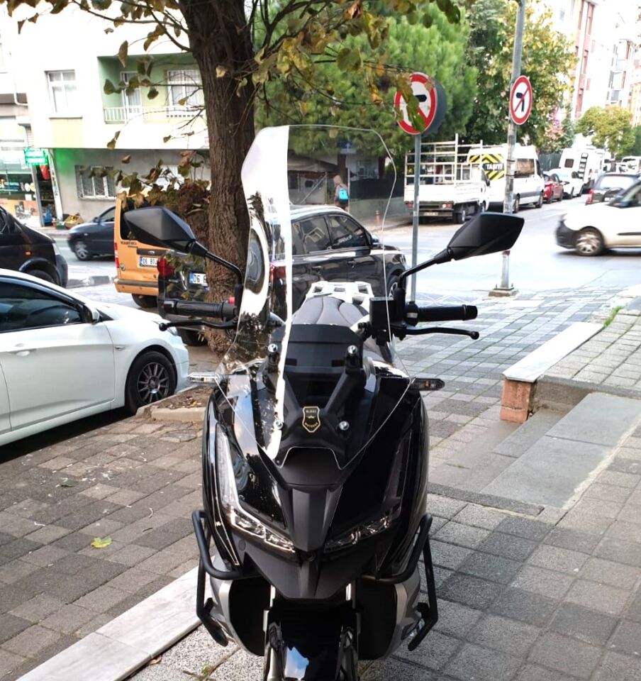 MOTOCAM Barossa ADV 125 Ön Cam 2025-2026 Model 75cm Şeffaf Renkli 4mm UZUN