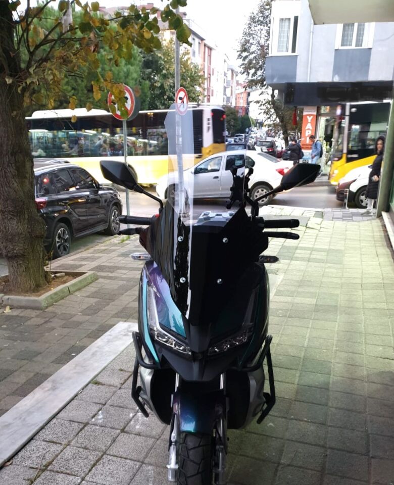 MOTOCAM Barossa ADV 125 Ön Cam 2025-2026 Model 78cm Füme Renkli 4mm UZUN