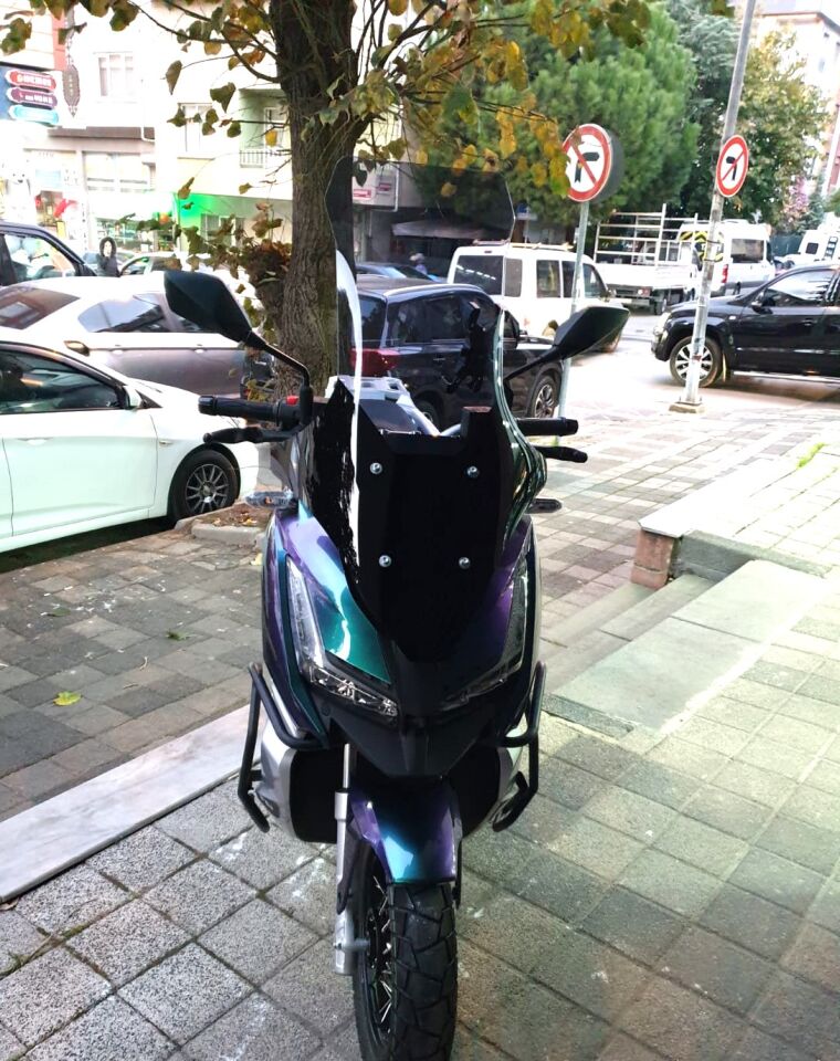 MOTOCAM Barossa ADV 125 Ön Cam 2025-2026 Model 78cm Füme Renkli 4mm UZUN