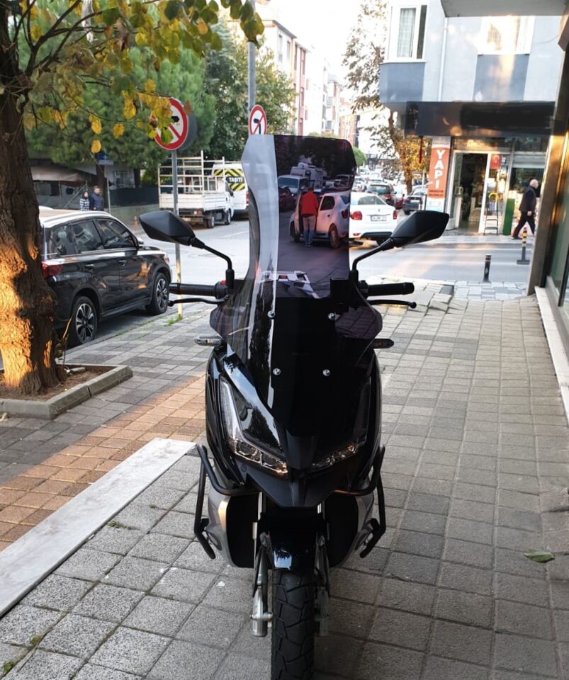 MOTOCAM Barossa ADV 125 Ön Cam 2025-2026 Model 78cm Siyah Renkli 4mm UZUN