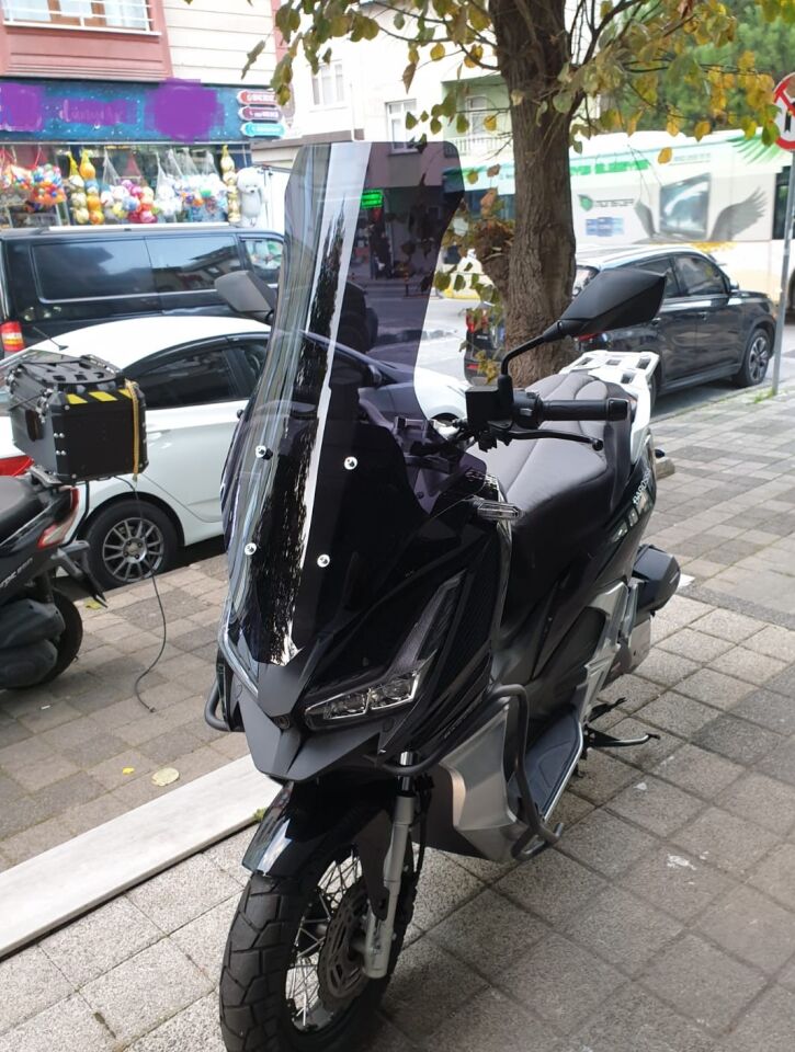 MOTOCAM Barossa ADV 125 Ön Cam 2025-2026 Model 78cm Siyah Renkli 4mm UZUN