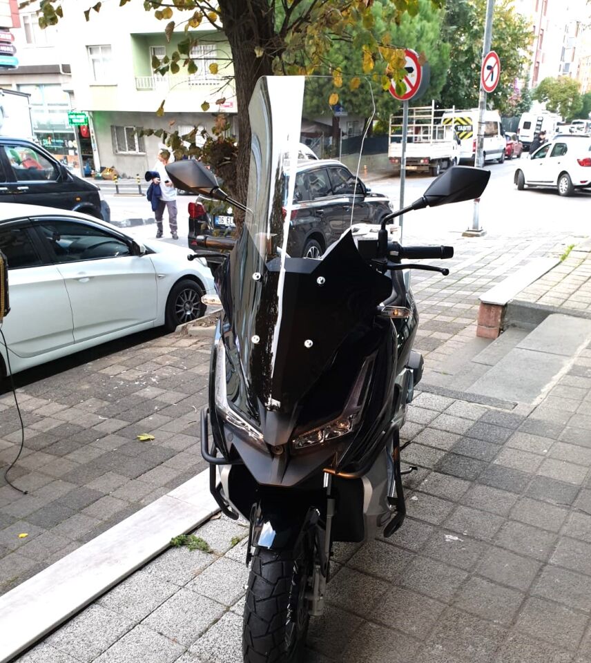 MOTOCAM Barossa ADV 125 Ön Cam 2025-2026 Model 78cm Şeffaf Renkli 4mm UZUN