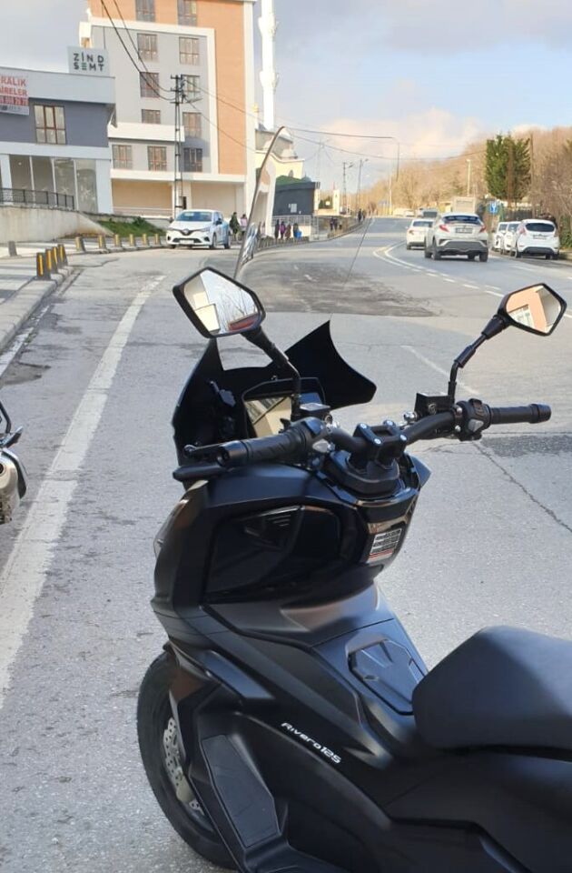 MOTOCAM Skyjet Rivero 125 Ön Cam 2025-2026 Model 78cm Şeffaf Renkli 4mm UZUN